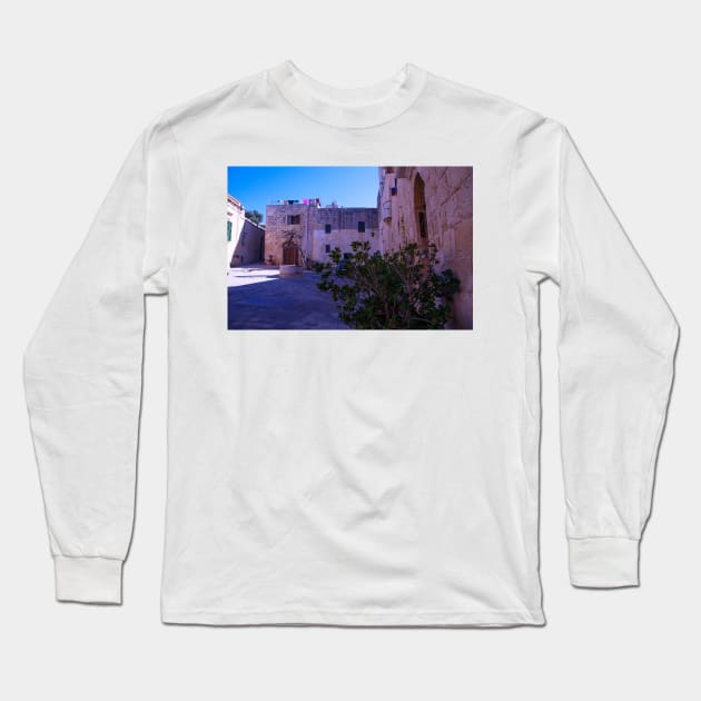 Mdina Square, Malta Long Sleeve T-Shirt by Graz-Photos